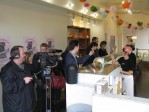 filming at Jeni's ice creams columbus , short north food tour